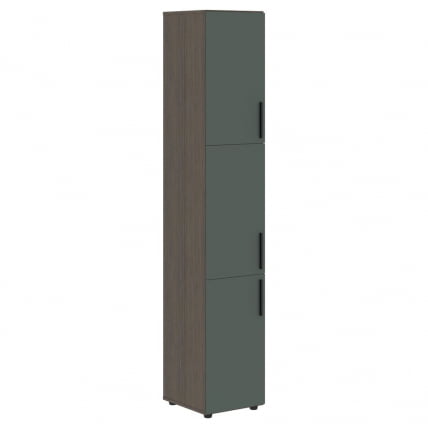 Шкаф-колонка с тремя глухими малыми дверьми (левый) VELION VHCS 40.8 L Нефрит Дуб Сильвер_0