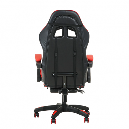 Кресло 1206 KINGQUEEN цвет черный/красный с массажем 1206-black-red-mass_3