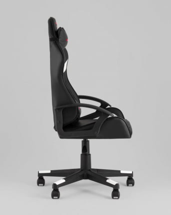 Кресло спортивное TopChairs Warden черно-белый_4