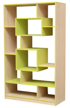 Стеллаж Юниор-11.3 Дуб молочный/Ярко-розовый_0