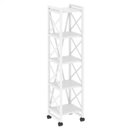 Стеллаж на колесных опорах - 5 полок LOFT VR.L-MST.K-5.4 Металл белый Белый Бриллиант_0