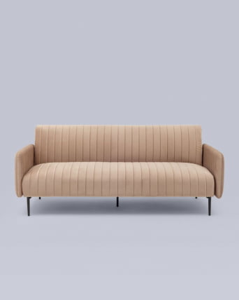 Диван прямой Дрезден велюр Бежевый_4