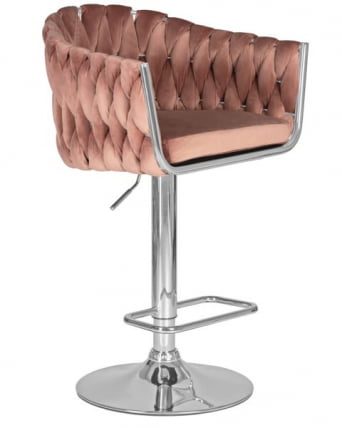 Стул барный DOBRIN MARCEL (пудрово-розовый велюр (MJ9-32)) 2 шт_2