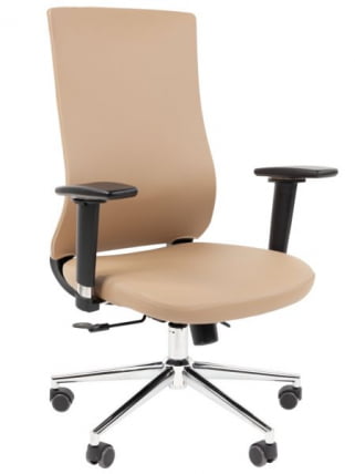 Офисное кресло CХАИРМАН 500 ЛЮКС (ЛУКС) ЭКО Б/П экокожа Бежевый / CHAIRMAN (LUX)_0