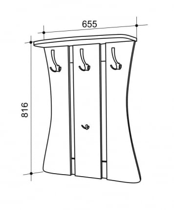 Настенная вешалка Уют-1 Венге_1