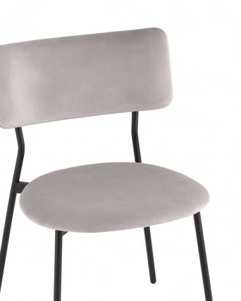 Стул Амелия велюр светло-серый_5