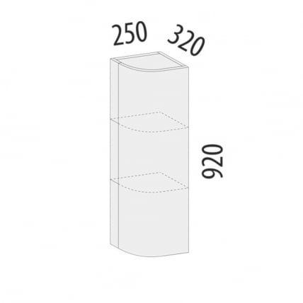 Шкаф кухонный торцевой закрытый (лев) Бостон 104.16_3