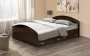 Кровать с ящиками на уголках №2 ЛДСП 1200*1900 Ясень Шимо темный_214008