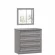 Комод с 4 ящиками с зеркалом Джулия Оникс серый_253833