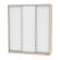 Шкаф-купе B-230х200х60-2(ДСС-Белый-D9D9D9)_356203