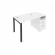 Рабочая станция с опорной тумбой Metal System Б.РС-СТП -1.1 Белый/Антрацит_239388