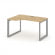 Стайл Проджект Стол рабочий эргономичный SN-59O.SPA-022(L) Тиквуд Светлый/Металл Серый/Серебро Заглу _3809428