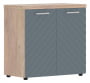 Шкаф с глухими малыми дверьми и топом Torr LUX TLLC 85.1 Дуб Каньон Серо-голубой_655550
