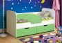 Кровать детская Винни-Пух  800*1800 Белый/Зеленый матовый_201562
