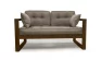 Диван двухместный DEmoku Д-2 бежевый_темный дуб_188462