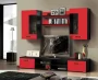 Набор мебели для гостиной Грация 1.4 МДФ глянец Венге/Красный_198991