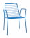 Стул Дели с подлокотниками металл Голубой_1466334