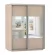 Шкаф-купе двухдверный Экспресс Дуо Комби 1600х2400h Дуб молочный_187619