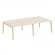 Рабочая станция Оникс Вуд OW.D.RS-4.3.7 Денвер Светлый/Дуб Светлый/Металл Белый 2760*1475*750_3828681