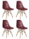 Стул обеденный DOBRIN DSW (ножки светлый бук, цвет сливовый (R-13)) 4 шт_3636447