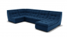 Диван Монако-4 (ЗР) Цвет фасада: Синий; Тип: Универсальный; Материал фасада: Металл/Велюр_871208