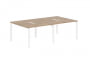 Бенч-система 4-местная EDIS EUWST 2313 Дуб Денвер светлый Белый_3634484