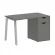Стол письменный HOME OFFICE VR.SP-3-118.1.A Металлик/Серый металл_229541