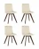Комплект из четырех стульев MARTA 4 PU Бежевый_172383