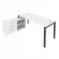 Рабочая станция на П-образном м/к с опорной тумбой левая Metal System БП.РС-СТС-2.5 Л Белый/Антрацит_242519