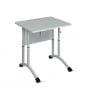 Стол ученический 1-местный регулируемый (ростомат) (рост 3-5) 600х500 мм ЛДСП Ясень шимо светлый/Металл Серый_3680290