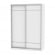 Шкаф-купе B-230х160х60-2(Белый-D7D7)_355782