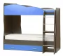 Кровать детская двухъярусная Юниор-2.1 Венге/Синий_201978