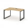 Стайл Проджект Стол рабочий эргономичный SN-59O.SPA-012(L) Тиквуд Светлый/Металл Антрацит/Черный Заг _3814001