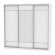 Шкаф-купе B-230х235х60-1(Белый-D7D8D7)_356375