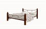 Кровать София Lux plus 1400х1900 Коричневая_142383