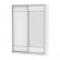 Шкаф-купе B-230х160х60-2(Белый-D7D8)_355829