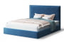 Кровать МИРА 2000*1800мм (без опор), велюр Бренди лайт 08 (синий), (б/основания, б/матраса)_885577