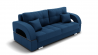 Диван Элита-1 (ЗР) Цвет фасада: Синий; Тип: Прямой; Материал фасада: Металл/Велюр_898555