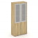 Шкаф высокий широкий (2 низких фасада ЛДСП + 2 средних фасада стекло сатин в раме) Corner COR.ST-1.2R Гикори Песочный_476782