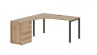 Стол эргономичный с тумбой левый EDIS EUCET 1518 L Дуб Денвер светлый Мокко_3631453