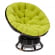 Кресло-качалка PAPASAN/ПАПАСАН w 23/01 B /с подушкой/ 115х78х104 см, Antique brown (античный черно-коричневый), флок Олива, 23_570754