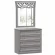 Комод с 4 ящиками с зеркалом ППУ Джулия Оникс серый_253834
