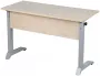 Парта двухместная с прямыми углами (рост №6) Клен Танзау/Металл Серый_3682503